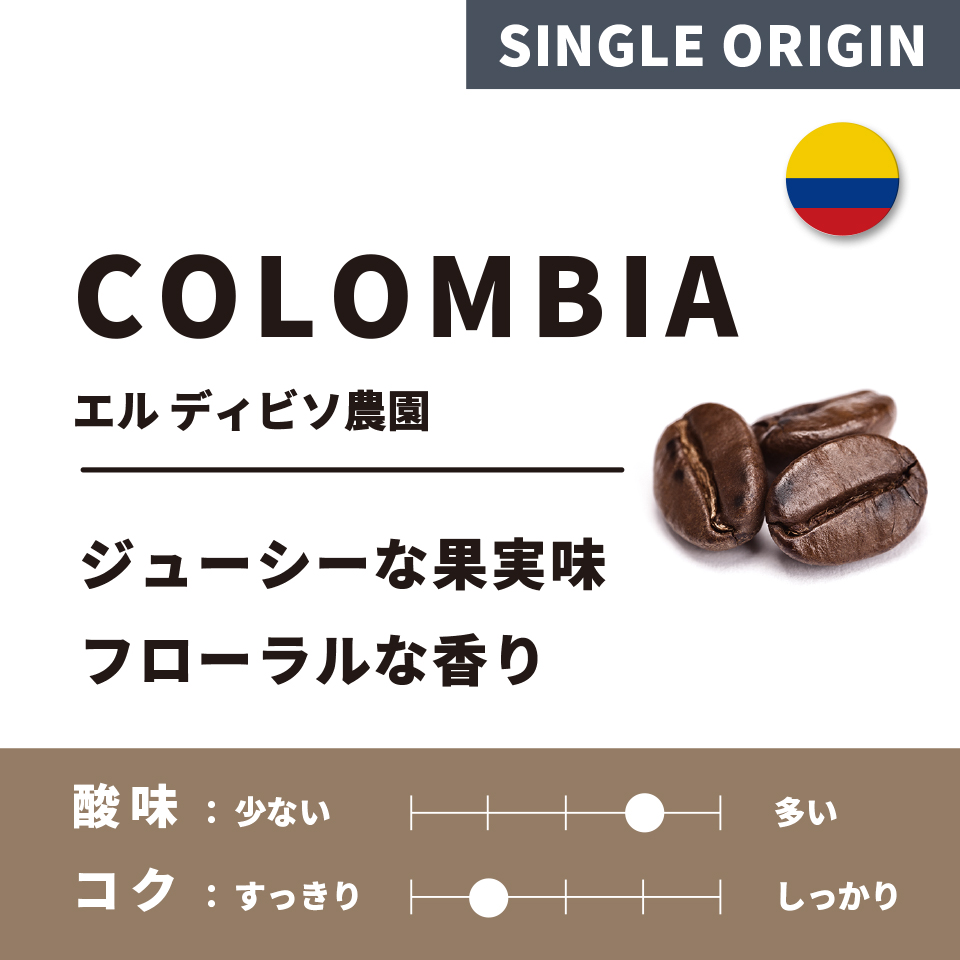 【浅煎り】コロンビア「エル ディビソ農園」200g