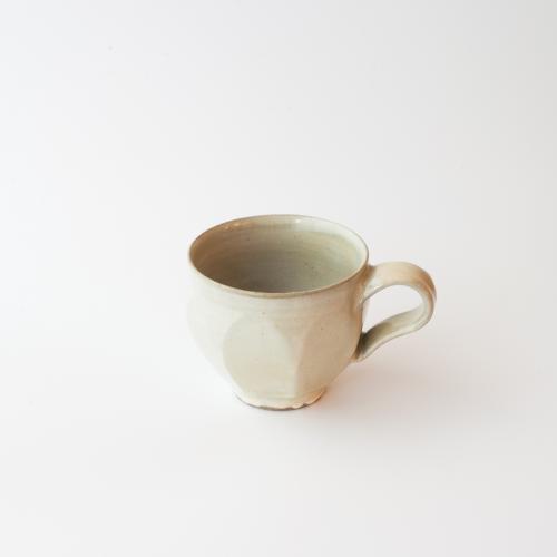 「福光焼　白釉マグカップ」×2個とチョコレートブレンド（200g）のセット