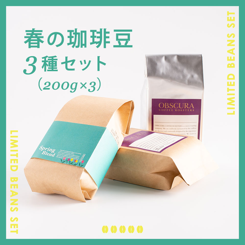春の珈琲豆　3種セット（200g×3種）