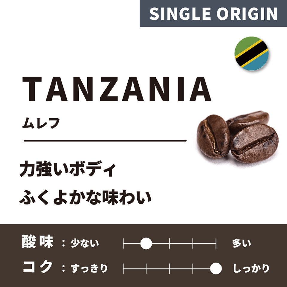 【深煎り】 タンザニア「ムレフ」 200g 
