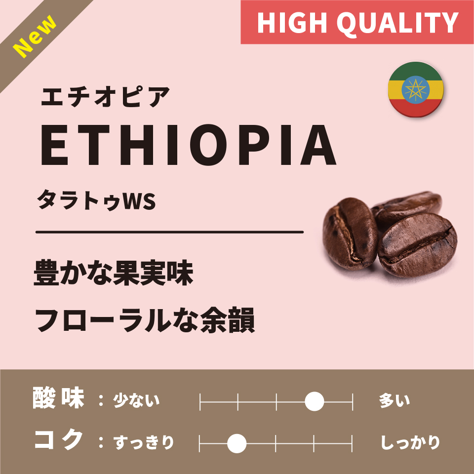【浅煎り】エチオピア「タラトゥWS」200g