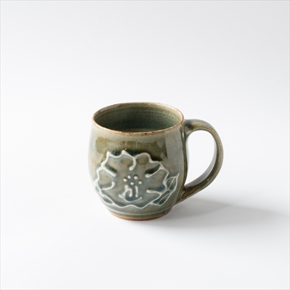 「椿窯マグカップ（椿あり）×2個とチョコレートブレンド（200g）のセット