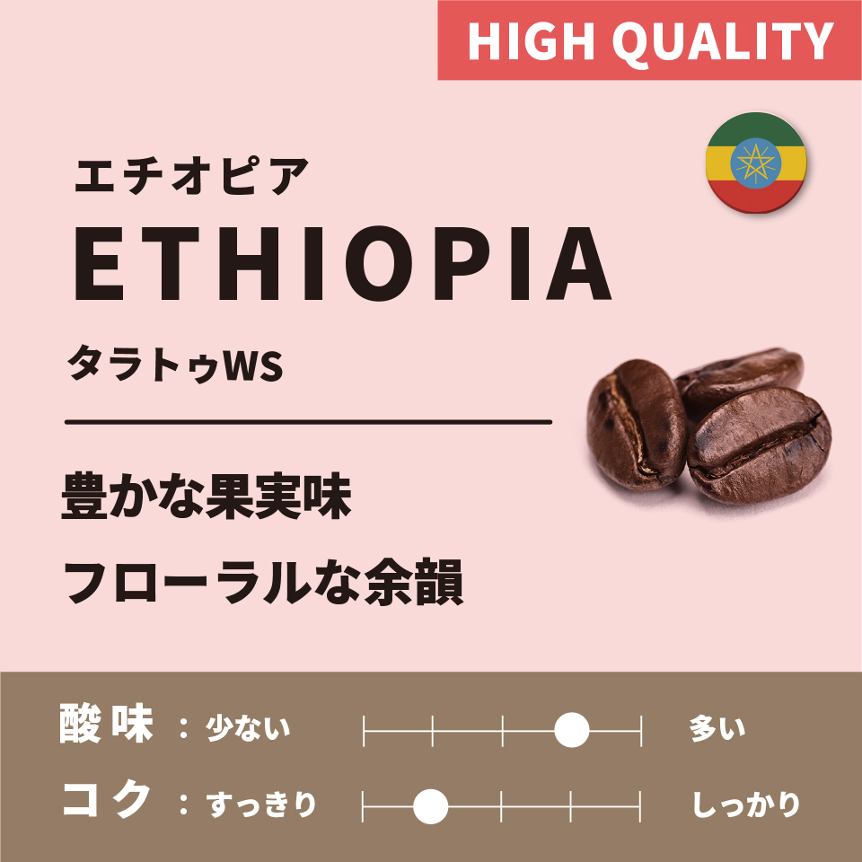 【浅煎り】エチオピア「タラトゥWS」200g