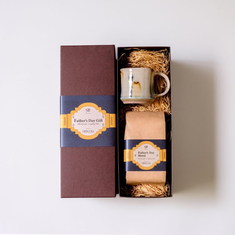 【Father's Day GIFT】Coffee Mug Box 「袖師窯“マグカップ（点文）”1点」＋「Father's Day Blend200g×2個」