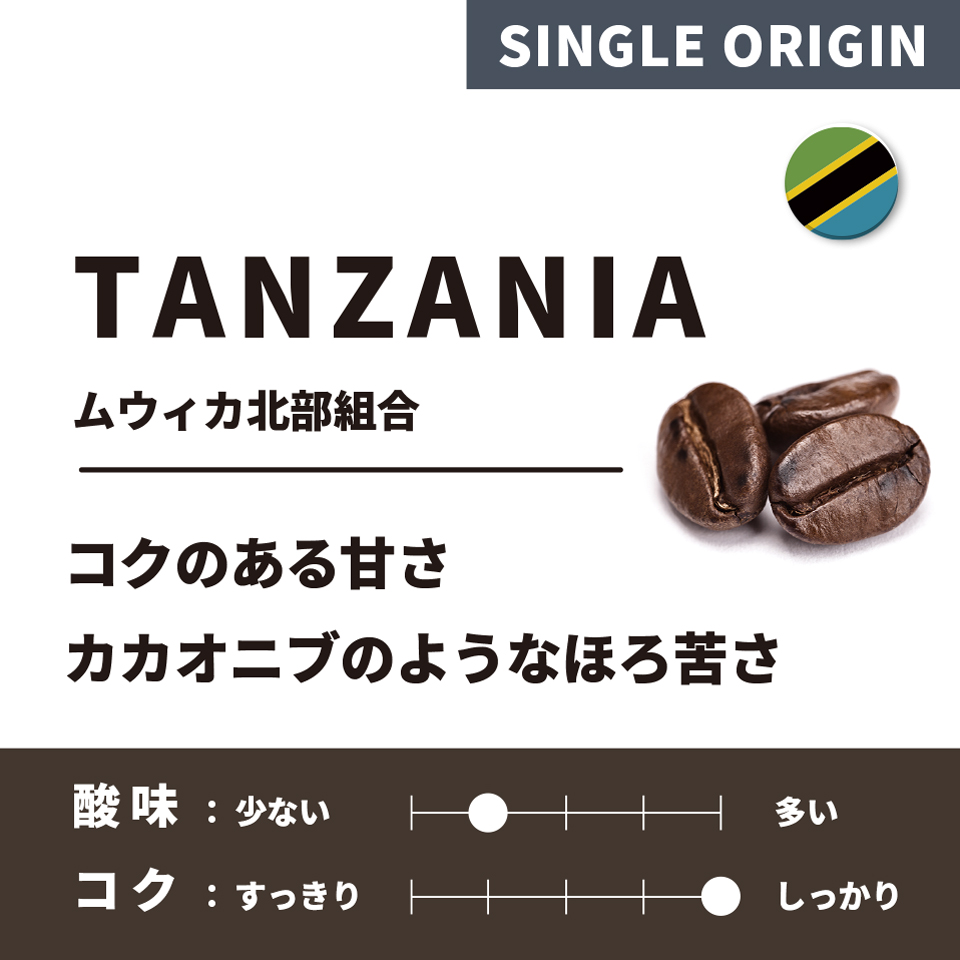 【深煎り】 タンザニア「ムウィカ北部組合」 200g 