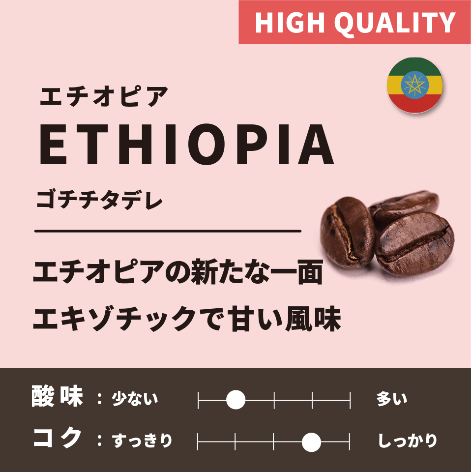 【深煎り】エチオピア「ゴチチ タデレ」200g