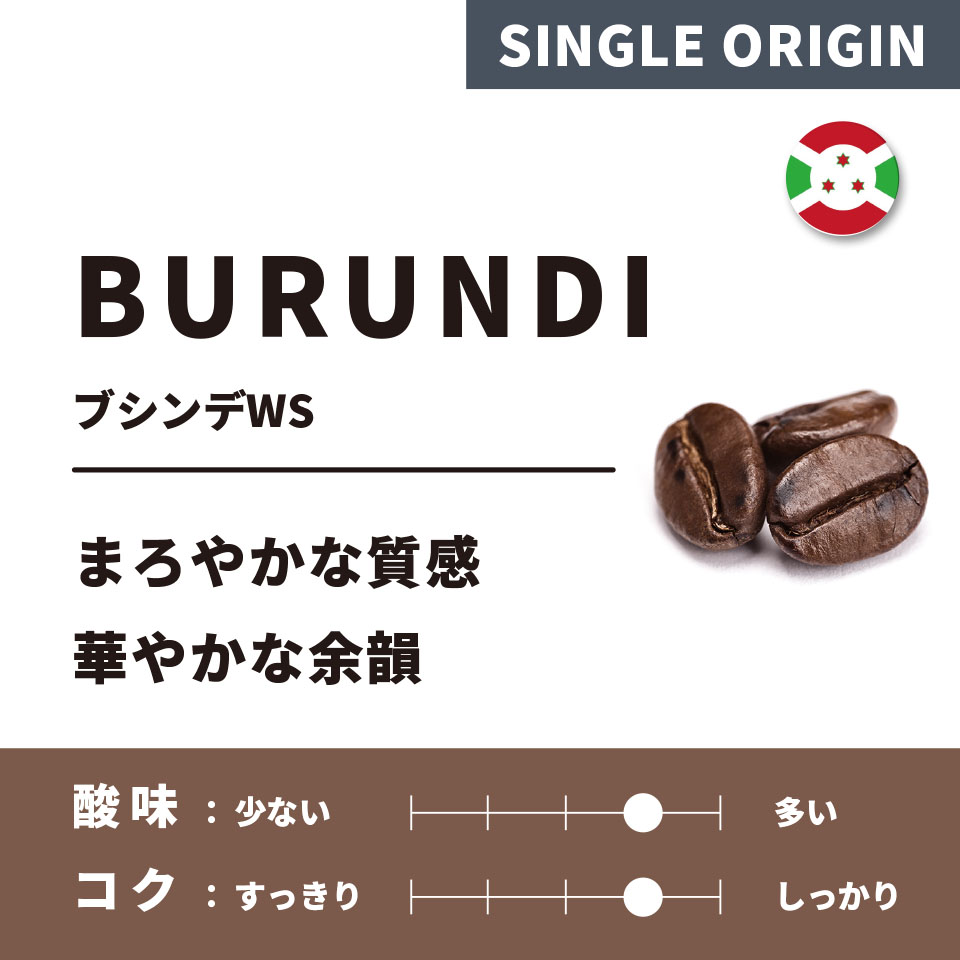 【中煎り】 ブルンジ「ブシンデWS」 200g