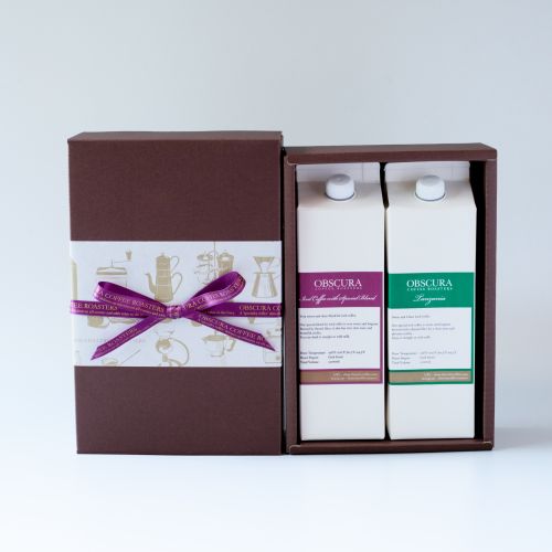 【GIFT BOX】リキッドアイスコーヒー(チョコレートブレンド1本+タンザニア1本) 1L×2本セット