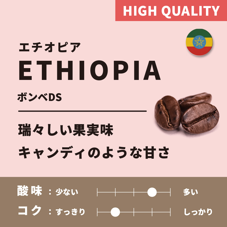 【浅煎り】エチオピア「ボンベDS」200g