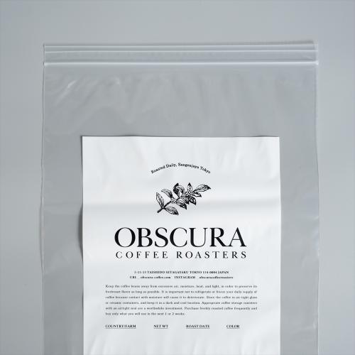 OBSCURA　オリジナルジップ付きビニール袋（保存袋） 　5枚セット