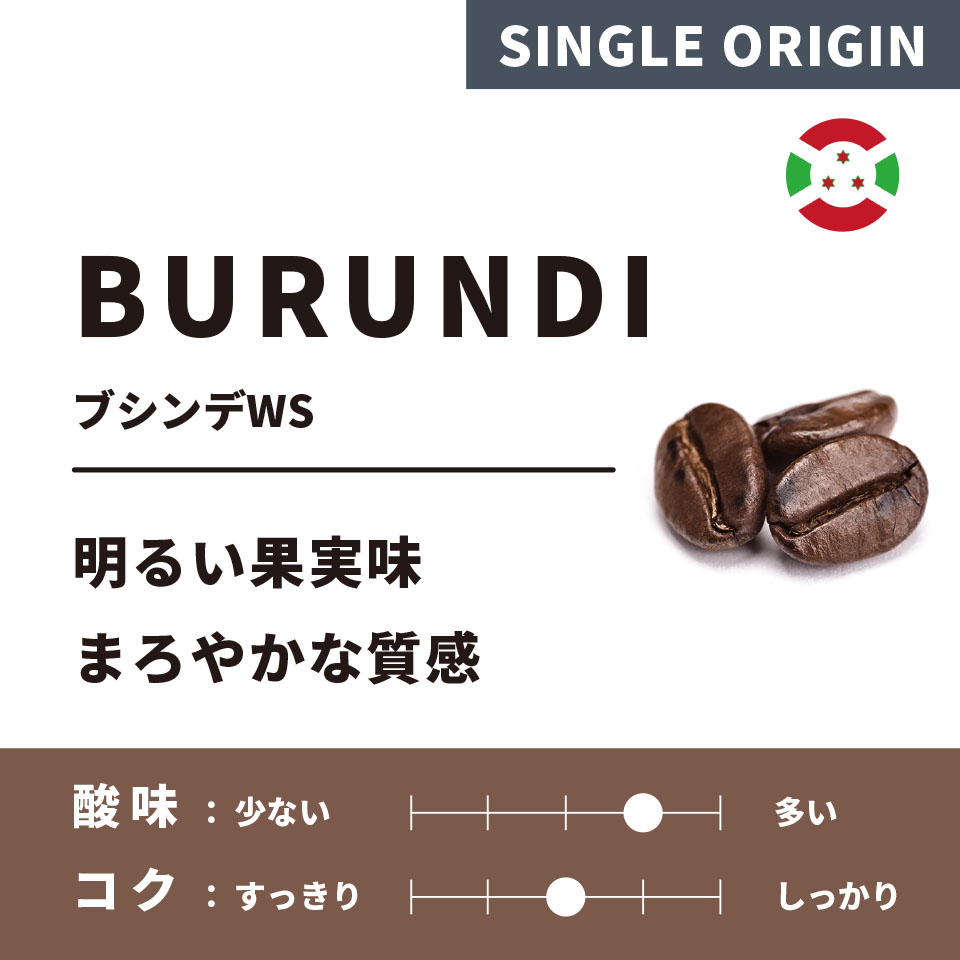 【中煎り】 ブルンジ「ブシンデWS（Washed）」 200g