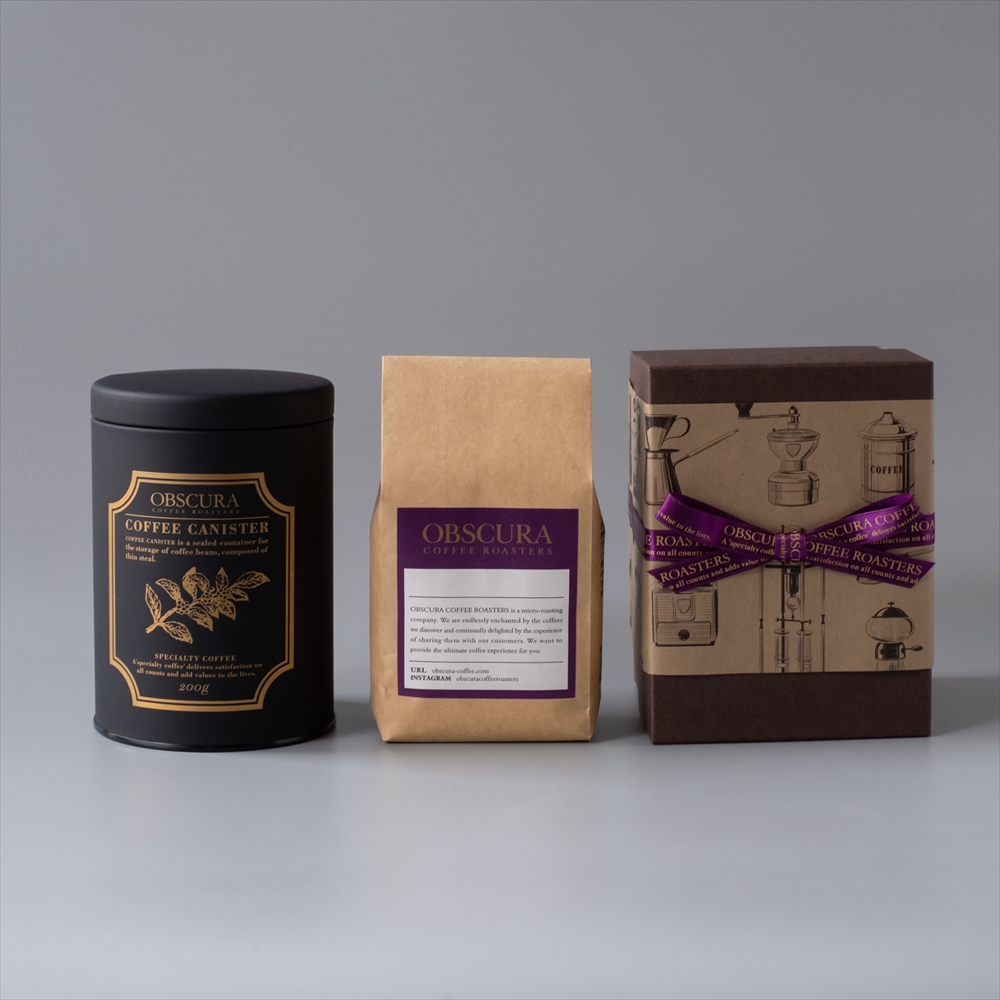 【GIFT】COFFEE CANISTER SET (【黒】キャニスター1本+珈琲豆200g)