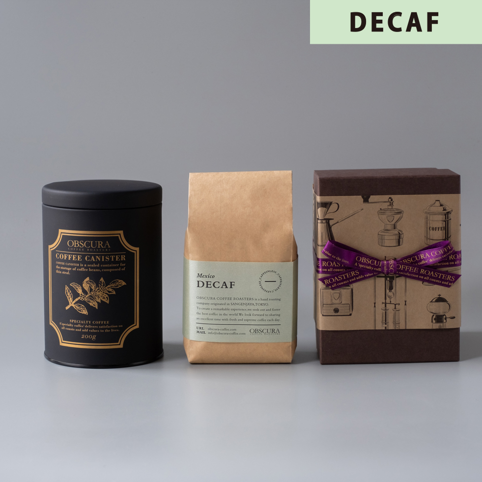 【GIFT】DECAF CANISTER SET（【黒】キャニスター1本入り＋デカフェ200g）