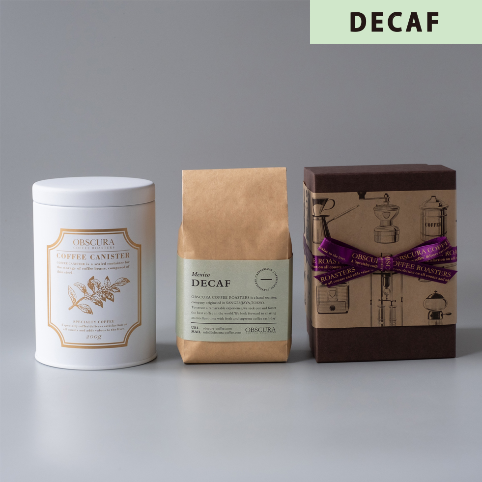【GIFT】DECAF CANISTER SET（【白】キャニスター1本入り＋デカフェ200g）