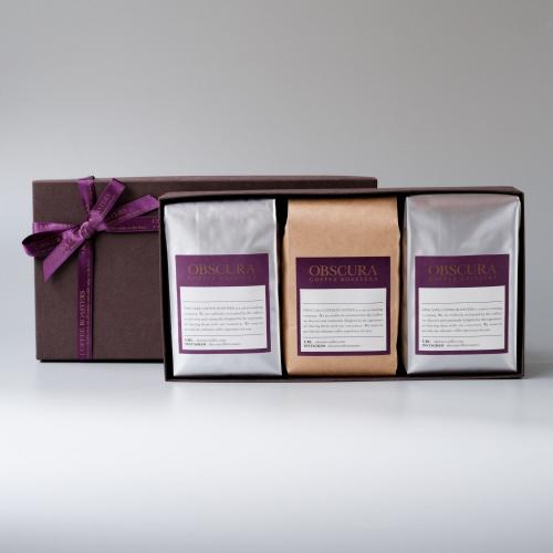 【WINTER GIFT】OBSCURAの珈琲豆200g×3 (おすすめの珈琲豆1個、ハイクオリティ豆2個)
