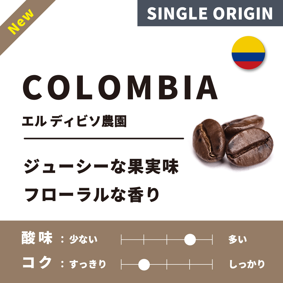 【浅煎り】コロンビア「エル ディビソ農園」200g