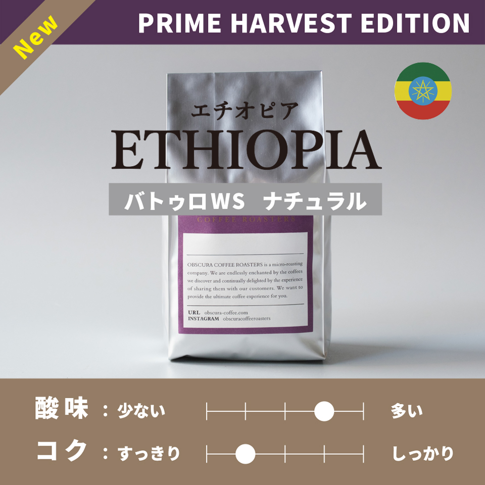 【PRIME HARVEST EDITION】エチオピア「バトゥロWS」浅煎り200g ※数量限定